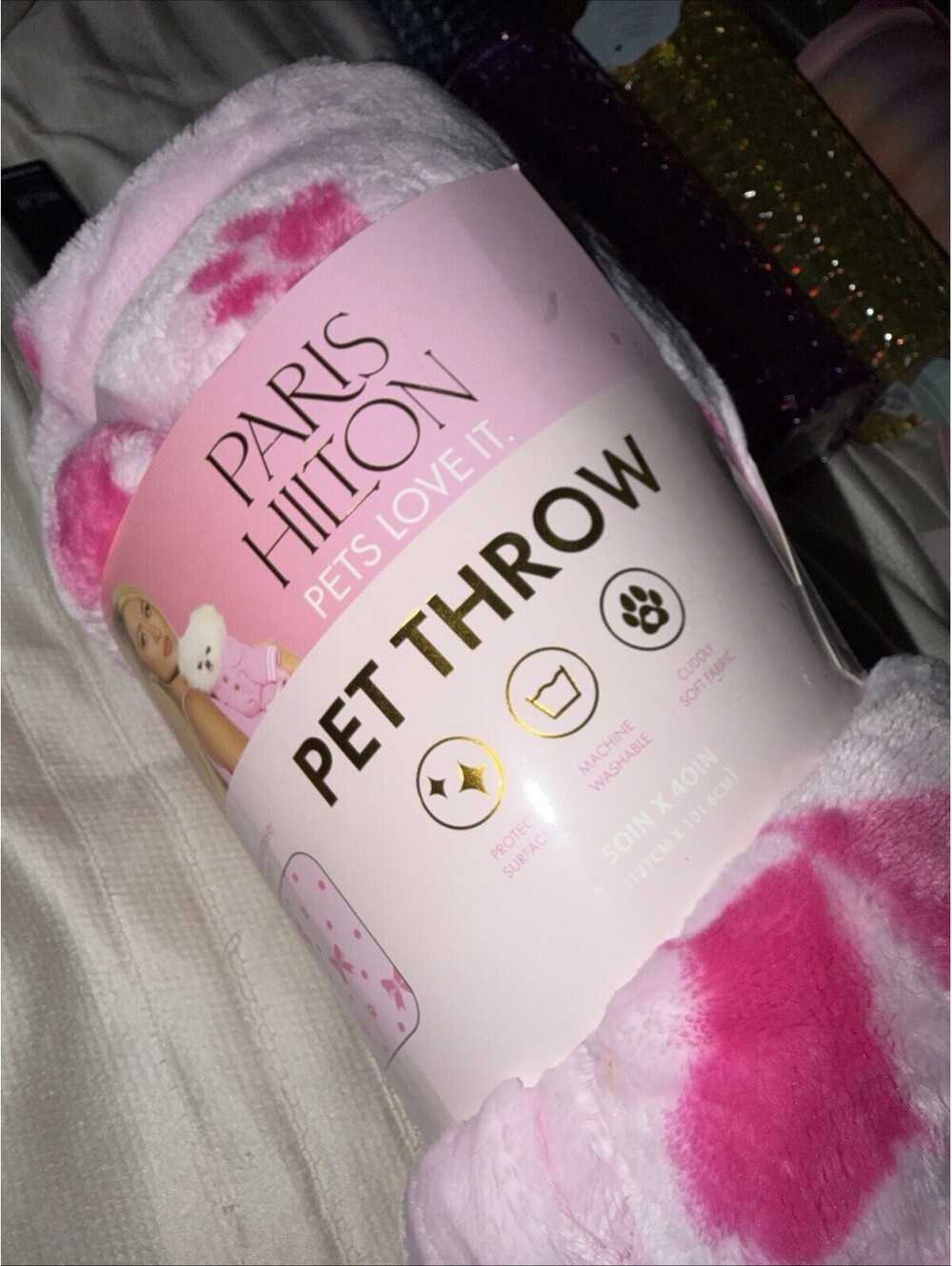 Paris Hilton Pet Throw Blanket 50 X 40“